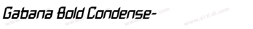 Gabana Bold Condense字体转换